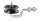 Eckrollenisolator, drehbar, Metallgewinde, 3er Pack