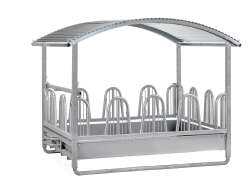 Growi® Quaderraufe "Comfort-Line Plus", 2 x 3 m - 14 Fressplätze Pferdefressgitter