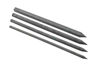 Recycling KS-Zaunpfähle 6,0 x 225 cm, rund, gespitzt, grau