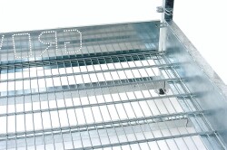 Growi® Quaderraufe Comfort-Line Plus, 2 x 2 m mit Palisadenfressgitter