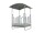 Growi® QUADERRAUFE KOMPAKT, 1500 x 1500 mm, mit Palisadenfressgittern