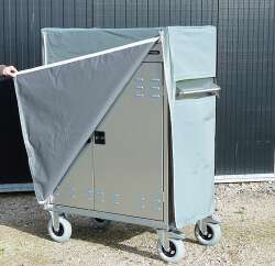 Growi Profi-Schutzhaube f. Turnierschrank Accento, Bisonyl-Planengewebe, Farbe: Grau
