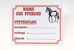 Stalltafel &quot;Futterplan&quot;