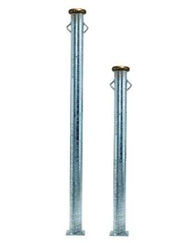 Growi® Anbindepfosten 130 cm Länge, mit Bodenplatte, Rundrohr 102 mm