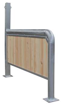 Growi®-Anbindepfosten, mit Holzfüllung, inkl. Bügel