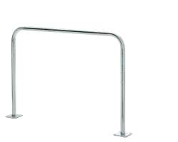 Growi&reg; U-B&uuml;gel, feuerverzinkt, als Anbindeb&uuml;gel, 48,3mm mit Bodenplatten
