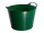 Elabag Futtertrog, Inhalt ca. 26 l, Durchmesser 390 mm, Höhe 300 mm, Farbe: grün