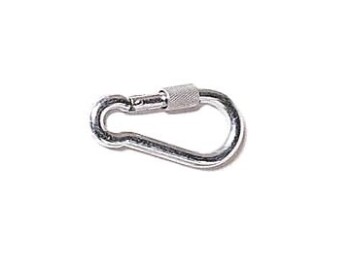 Karabinerhaken verzinkt, mit Schraube, 60 x 6 mm