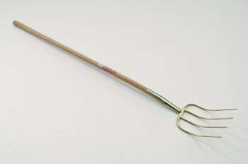 Streugabel, mit 4 Zinken, mit Stiel