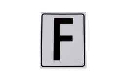 Bahnbuchstaben Kunststoff zum Anschrauben, 8er-Satz