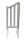 Growi® Fangständer aus Aluminium, Farbe: weiß, Maße: 1550 H x 620 B mm