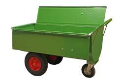 Growi&reg; Futterwagen 250 Liter LL pulverbeschichtet, mit Deckel