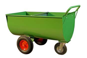 Growi® Futterwagen 400 Liter LL pulverbeschichtet, mit Trennwand