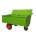 Growi® Futterwagen 600 Liter LS pulverbeschichtet, mit 2 Trennwänden, Mineralbeh. u. Deckel
