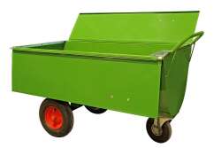 Growi&reg; Futterwagen 600 Liter LS pulverbeschichtet, mit Deckel u. Mineralbeh&auml;lter
