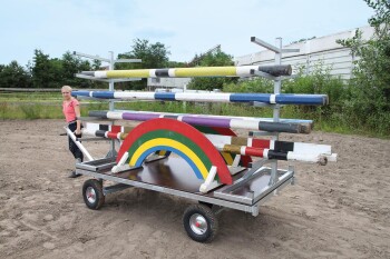 Handpritschenwagen mit Plattform, Maße: 125 cm B x 250 cm L