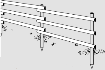 Growi® Zaunriegel kdi-braun, 10 x 250 cm