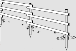 Growi&reg; Zaunriegel kdi-braun, 10 x 250 cm