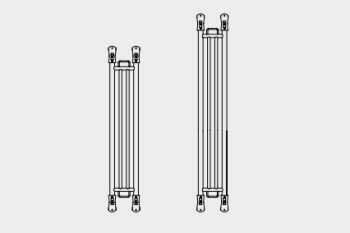 Sicherheits-Pferdefressgitter 180 cm Länge, 29 cm breit inkl. 4-Doppel-Lochschellen