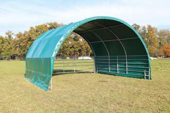 Growi®-Rundbogen-Weideunterstand, 6,00 x 6,00 x 3,57 cm