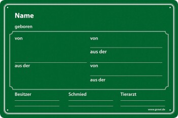 Stalltafel "Neutral", Farbe: grün