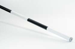 Hindernisstangen aus Holz, farbig, 10 cm Durchmesser, 300 cm lang schwarz