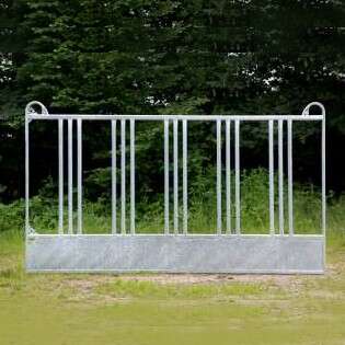 Panel mit Sicherheitsfressgitter - Höhe 200cm, Breite 360cm - mit Blecheinsatz Höhe 50cm