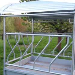 Heuraufen Schr&auml;gfressgitter 2mx2m