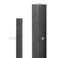 Endpfosten &quot;Chaussee verstellbar&quot; 1500 mm matt schwarz