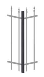 Mittelpfosten "Chaussee verstellbar" 1500 mm, anthrazit RAL7016