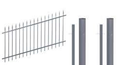 Zaun-Set Chaussee verstellbar zum Einbetonieren Höhe 100 cm