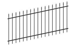 Zaun-Set Chaussee verstellbar zum Einbetonieren Höhe 100 cm