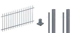 Zaun-Set Chaussee verstellbar zum Anschrauben Höhe 100 cm