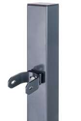 Zaun-Set Chaussee verstellbar zum Anschrauben Höhe 100 cm anthrazit 4 Meter
