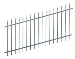 Zaun-Set Chaussee verstellbar zum Anschrauben Höhe 100 cm anthrazit 4 Meter