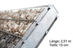 Gabionenzaun "SELINA" Länge 2,5m anthrazit RAL7016 143cm