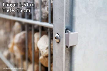 Gabionen-Anbausets "SELINA" anthrazit RAL7016 143cm