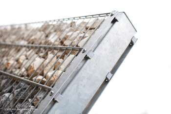 Gabionenzaun "SELINA" zum Aufschrauben feuerverzinkt 163cm