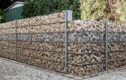 Gabionen-Anbausets "SELINA" zum Aufschrauben anthrazit RAL7016 143cm