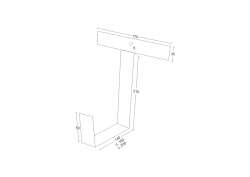 EINDREHHALTERUNG STANDARD FÜR BLUMENKÄSTEN - TIEFE 20 CM - EDELSTAHL
