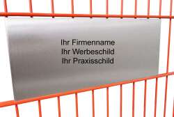 ZAUNSCHILD | FIRMENSCHILD | WERBESCHILD ALUMINIUM 190 x...