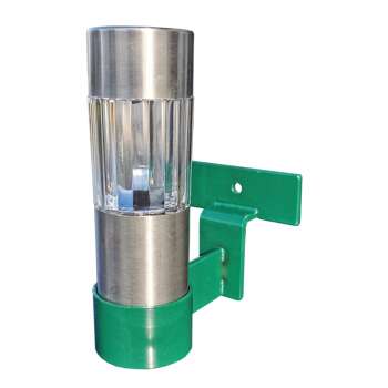 EINDREHHALTERUNG FÜR LED-SOLARLAMPE - SCHMAL - VERZINKT RAL 9006