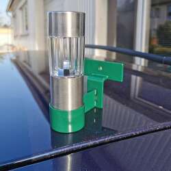 EINDREHHALTERUNG FÜR LED-SOLARLAMPE - SCHMAL - VERZINKT RAL 9006