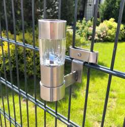 EINDREHHALTERUNG FÜR LED-SOLARLAMPE - SCHMAL - VERZINKT RAL 9006