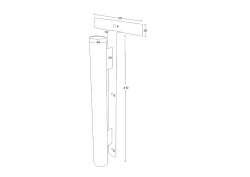 EINFACHE EINHÄNGEVARIANTEFÜR SONNENSCHIRM -VERZINKT RAL 9006