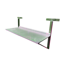 EINFACHE EINHÄNGEVARIANTE ALS ZAUNTISCH - VERZINKT RAL 9006 