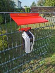 EINFACHE EINHÄNGEVARIANTE FÜR DESINFEKTIONSSPENDER INKL. SPENDER U. ABDACH  - GRÜN RAL 6005