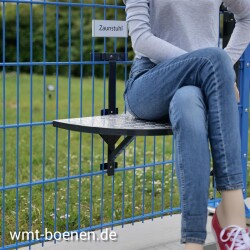 WANDHALTERUNG ALS ZAUNSTUHL - VERZINKZ RAL 9006
