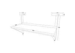 WANDHALTERUNG ALS ZAUNTISCH - VERZINKT RAL 9006