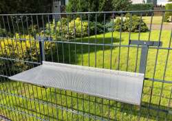 WANDHALTERUNG ALS ZAUNTISCH - VERZINKT RAL 9006
